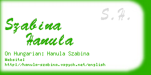 szabina hanula business card